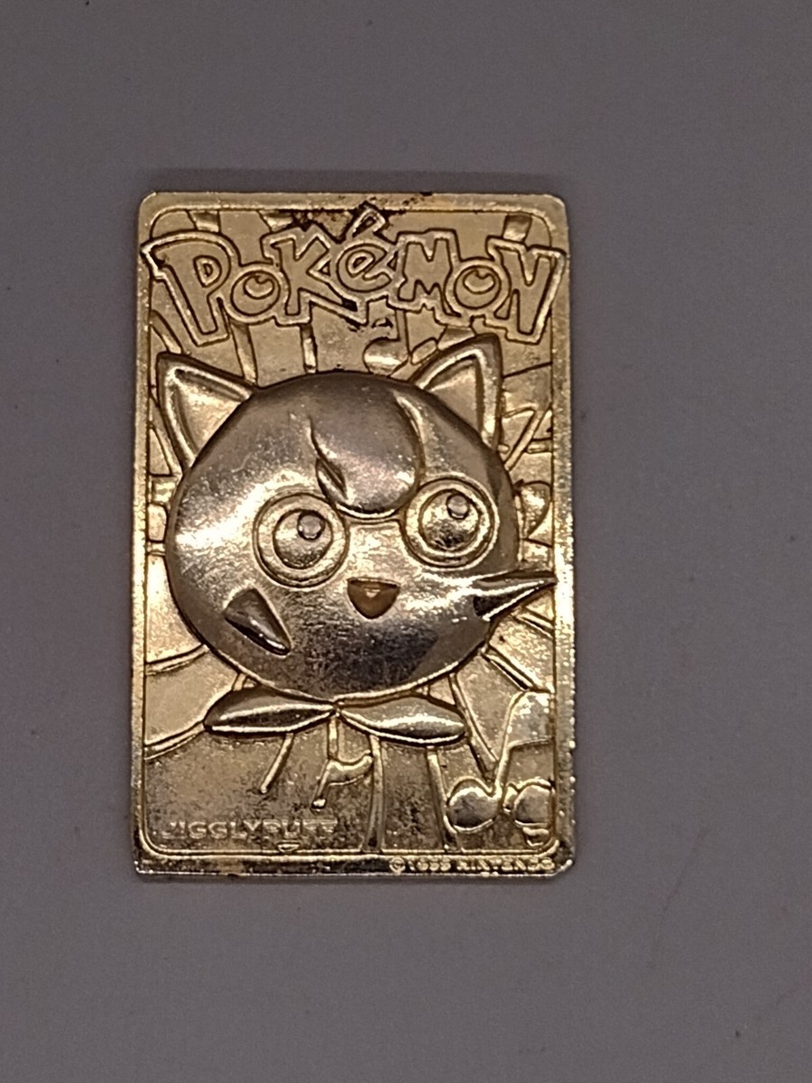 23K Gold Plated 1999 Burger King Pokemon JIGGLYPUFF Trading 23K Gold Plated 1999 Burger King Pokemon JIGGLYPUFF Trading