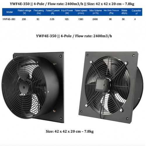 Ventola estrattore assiale metallo commerciale industriale, ventilazione ventilatore aria - Foto 18 di 150
