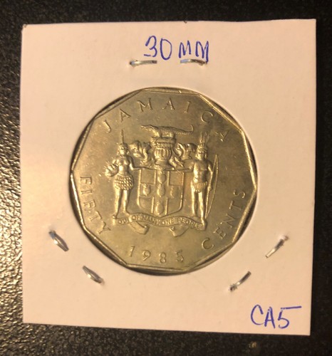 1985 Jamaica Fifty / 50 Cents Coin-30MM—Marcus Garvey-KM#65 - Picture 4 of 4