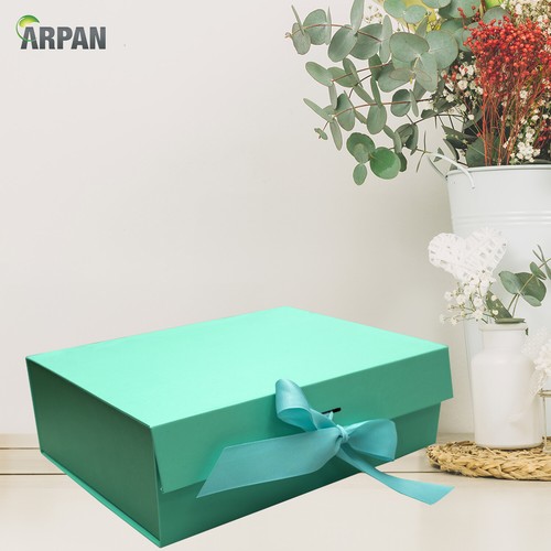 Personalised Gift Box 26x18.5x8.3CM, with Lid, Ribbon and Magnetic, Large Closur - Picture 40 of 54