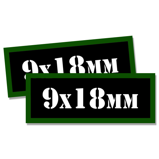 9x18MM Ammo Can Labels Ammunition Case stickers decals 2 pack 3
