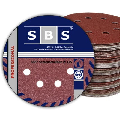 SBS® Klett-Schleifscheiben 50 Stk. Ø 125mm Korn 40 - 240 Exzenter, Schleifpapier