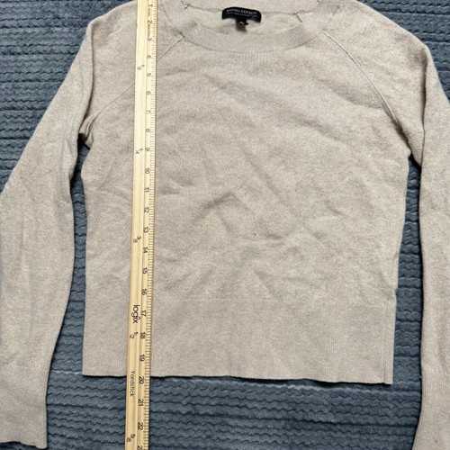 Banana Republic Sweater Womens Small Beige Italian Wool Cashmere Blend Soft Cozy - Picture 7 of 7
