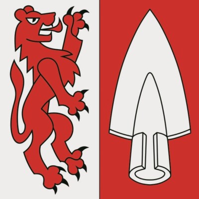 Aufkleber Lauperswil Flagge Fahne 15 x 15 cm Autoaufkleber
