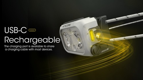~NUEVO~ Faro recargable ultraligero Nitecore NU21, 360 lúmenes (blanco) - Imagen 5 de 6