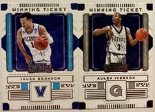 Panini 2020-2021 Basketball (2) Winning Ticket Cards - Iverson & Brunson
