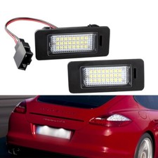 2x White 24-smd Led License Plate Lights No Error For 2010-2015 Porsche Panamera