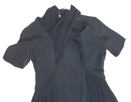 NUEVO CON ETIQUETAS Y OTRAS HISTORIAS EUR 34 VESTIDO AZUL PLISADO SEDA MIDI A LINE - Imagen 2 de 4