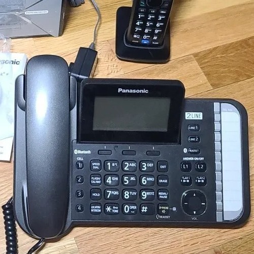 Panasonic 2Line Corded/Cordless Phone System with 1 Handset KXTG9581B 885170153400 eBay