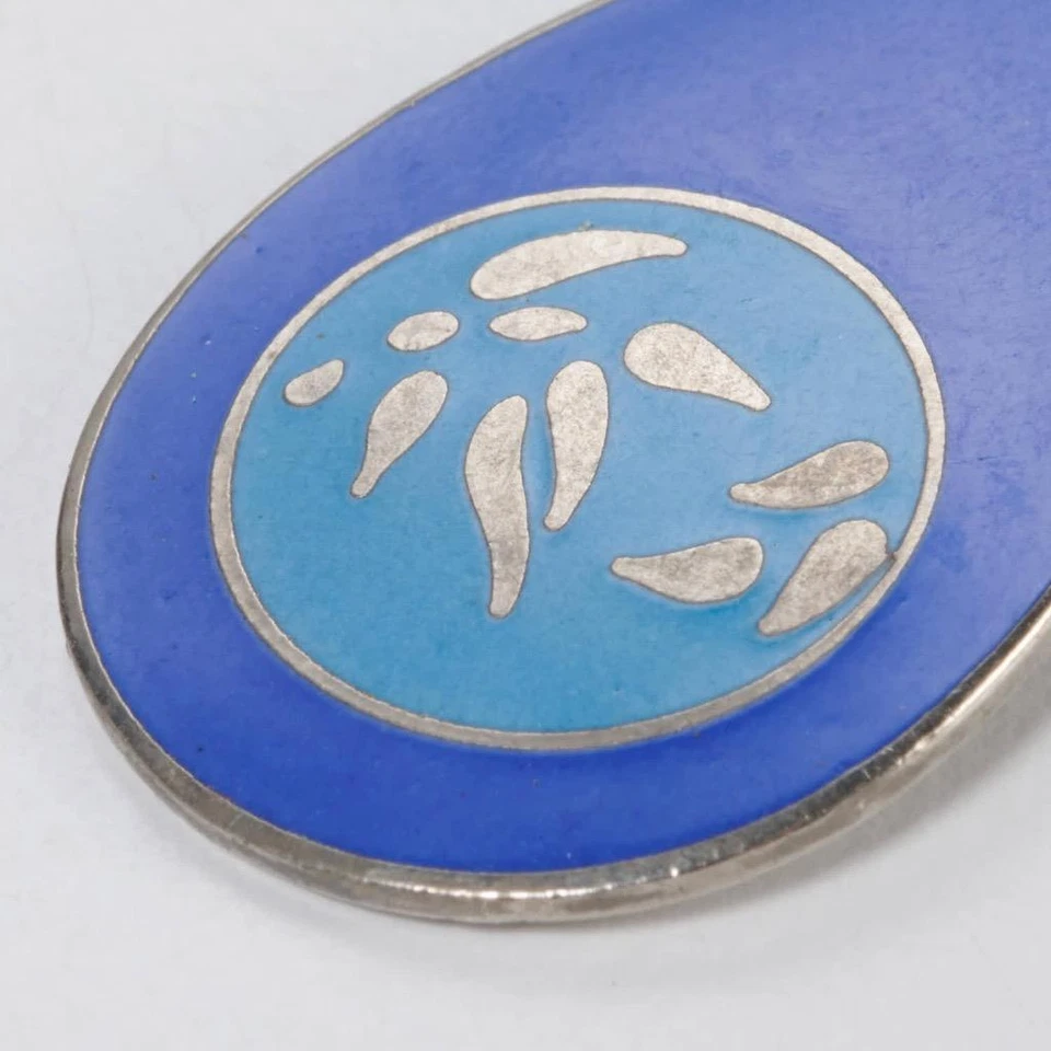 Group of Three (3) Enamel Pierced Earrings Including MMA, Signed Foto 4 de 4