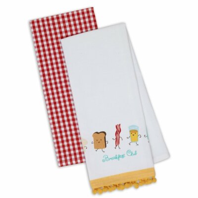 Breakfast Club Cotton Dishtowels by Design Imports