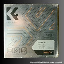 BRAND NEW Nano K Filter Kit 49mm, Camera Lens K  F Concept, HMC UV