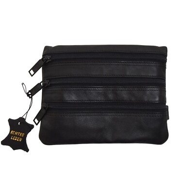 PACK EASY Echtes Leder Reiseorganizer Travel Organizer Leather Hand Made Schwarz