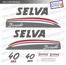 Adesivi motore marino fuoribordo Selva dorado 40 cv xsr primo tipo stickers