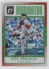 2017 Panini Donruss Optic Dominators Red Prizm 76/99 Rick Porcello #D8 4r2