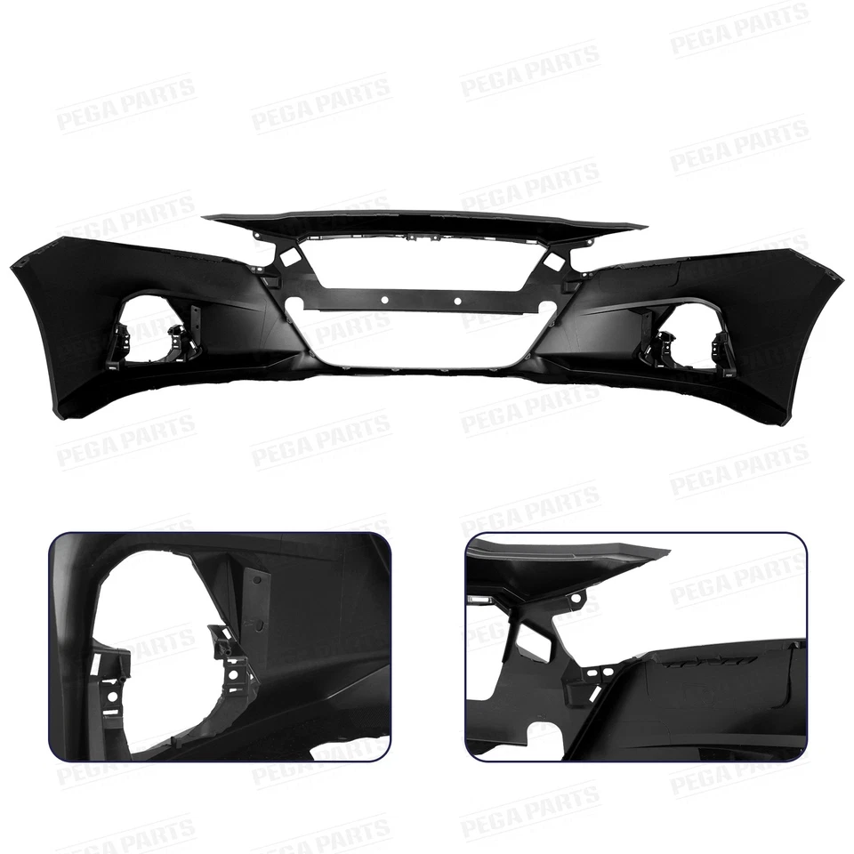 Front Bumper Cover Grille Radiator Shutter Fog Light For 2019-2021 Nissan Altima - Image 4 of 4