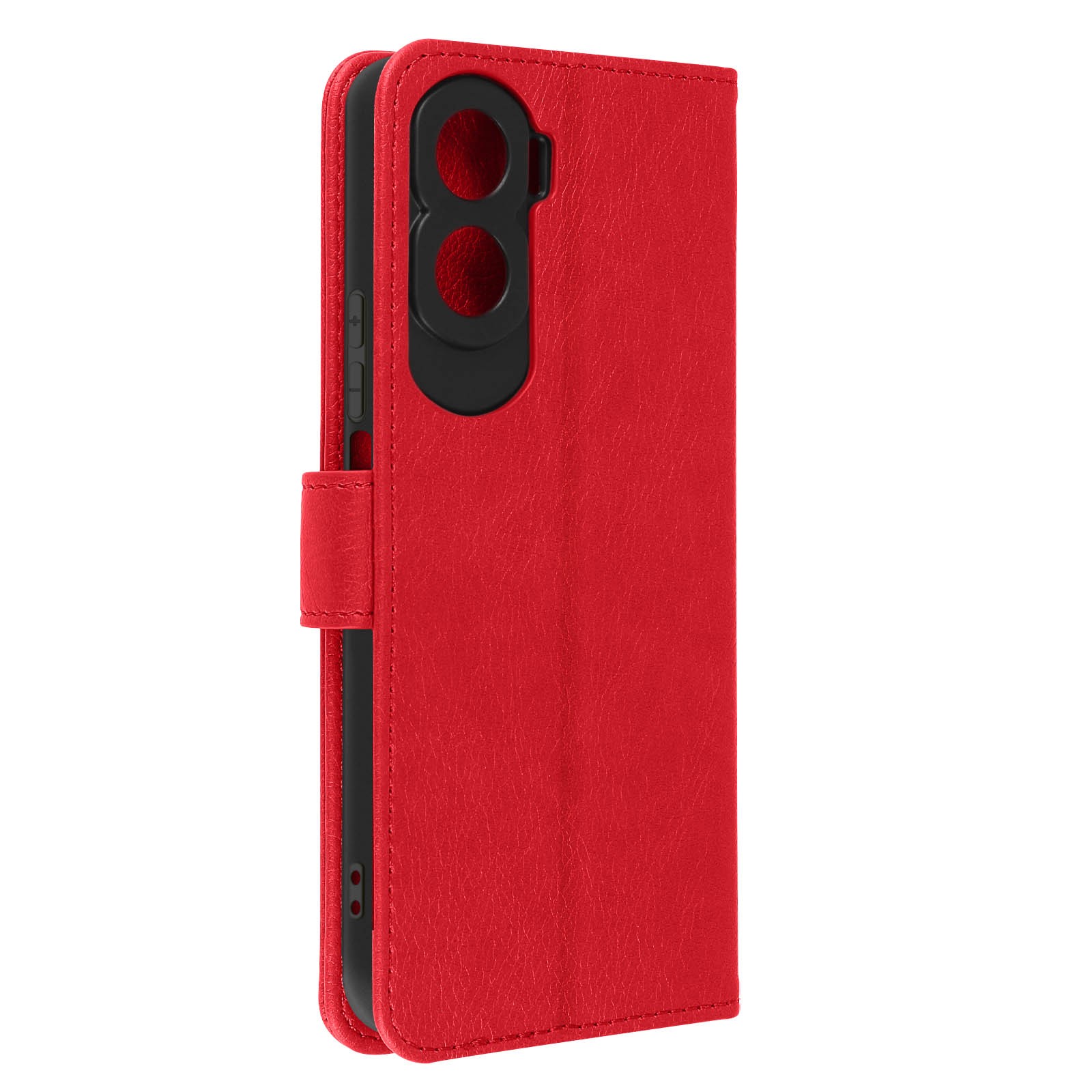 Coque Honor 90 Lite rouge housse de protection à rabat avec support