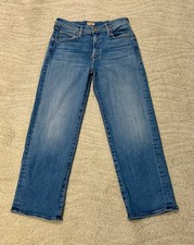 MOTHER woman's mid wash blue The MR rambler zip ankle denim, SZ 29, BNWT 