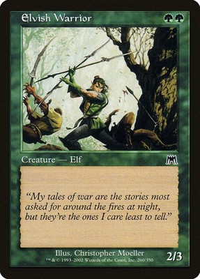 ELVISH WARRIOR X 4 E/X+ ONSLAUGHT MAGIC THE GATHERING
