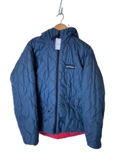 WILDTHINGS Down Jacket, Size M, Gray Nylon, Reversible, Red Lining, Made in USA