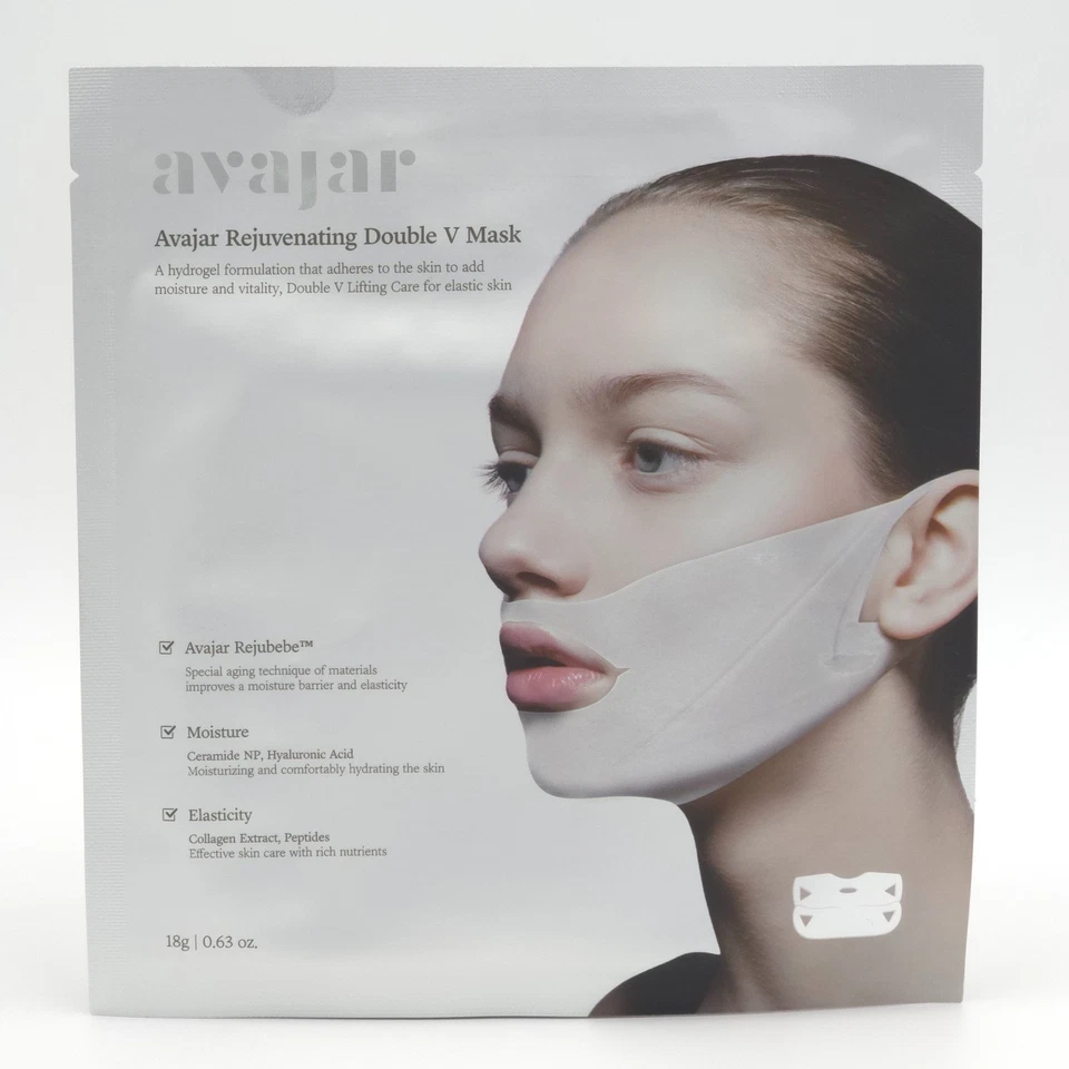 Avajar Rejuvenating Double V Mask 18g x 5ea Lifting Moisture Vitality K-Beauty - Image 3 of 4