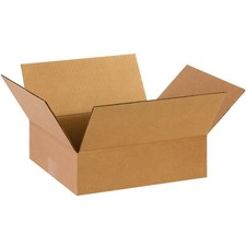 14 x 12 x 4 Corrugated Cardboard Boxes, Flat 14"L x 12"W x 4"H, Pack of 25  ...