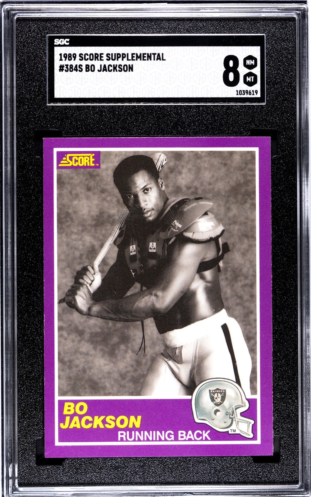 1989 Score Supplemental #384S Bo Jackson SGC 8 NM MT Los Angeles Oakland Raiders