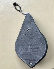 Vintage Strait Line Chalk Line Reel & Plumb Bob-Irwin Co. USA