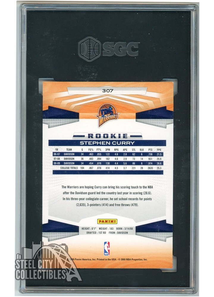 NBAカード　Stephen Curry Rookie PSA 10 2009-10 Panini - Rookie Stephen Curry #307 (RC) for sale