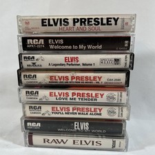Vintage Lot of 6 Elvis Cassette Tapes Love Me Tender Heart  Soul Burning Love 