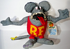 Vintage 1998 11" RAT FINK Big Daddy Ed Roth Plush Doll w/ Tags Official Hot Rod