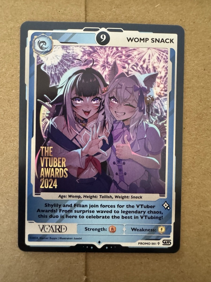 Gamer Supps VCard Vtuber Awards 2024 Card 001 - Womp Snack - FULL