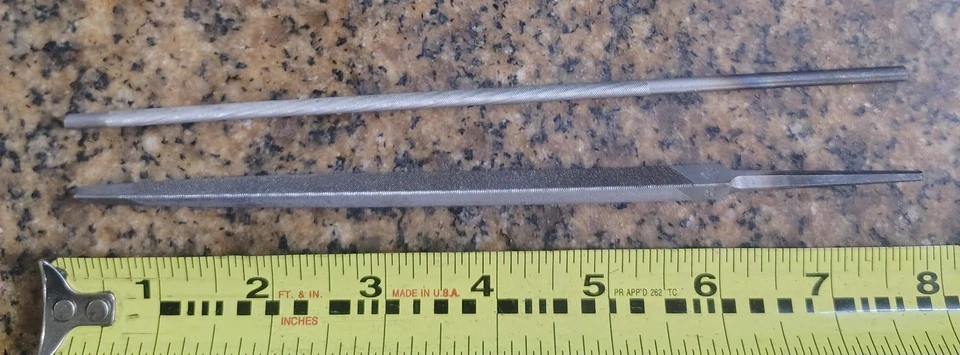 🗽2 ARCHIVOS .15 DIA Y 5/16" TRIANGULARES X 6" EXCELENTE ESTADO Foto 4 de 4