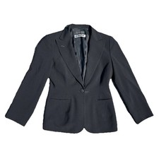 Vintage Jil Sander Black Women Wool One Button Jacket Blazer Size 38