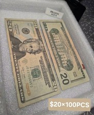 20 x 100PCS "AGED PROP COPY" Movie, Prank ,Music Video, Bills, PLAY MONEY