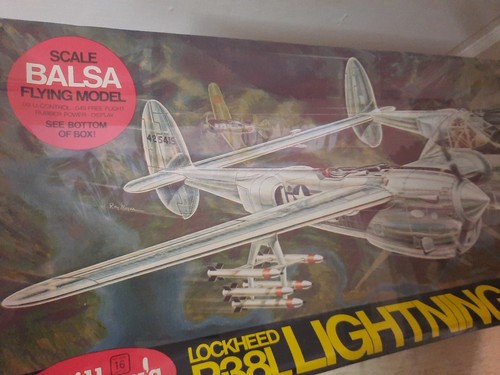 Guillows Lockheed P-38L Lightning Airplane Wood Model Kit # 2001 SEALED - Picture 3 of 24