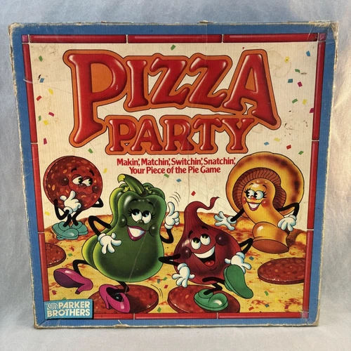 Vintage 1987 Parker Brothers Pizza Party Matching Game #0488 Missing 2 Pcs* READ