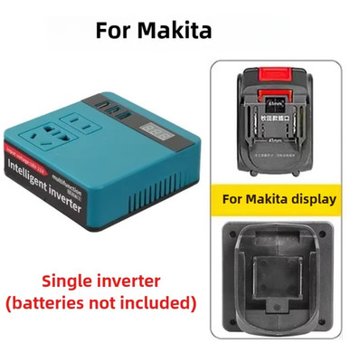 120W Battery Inverter DC 18V 21V to AC 220V Power Converter Tool Adapter
