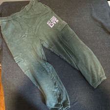 PINK Victoria s Secret Women s Green Fleece Jogger Sweatpants Pockets Size S