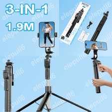 72" Professional Remote Selfie Stick With Cell Phone Holder Camera Tripod Stand