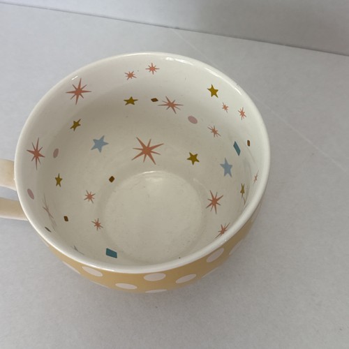 Matilda Jane Yellow Polka Dot Mug Confetti Pattern Inside~coffee Tea 20oz~RARE - Picture 4 of 11