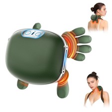 CottonHK Neck Massager with Heat, Bionic Deep Tissue Shiatsu Small, Green