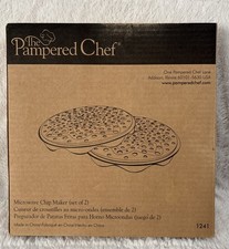 Pampered Chef Microwave Chip Maker Set of 2 For Potato Chips 1241 New
