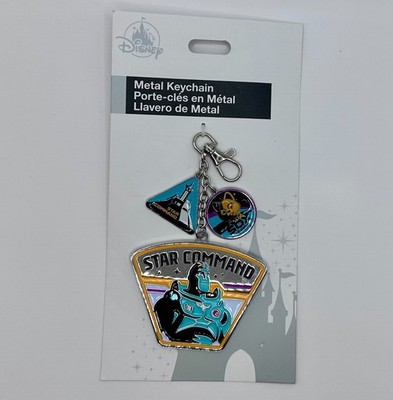 Disney Mint Pixar Retired Buzz Lightyear Star Command Metal CHARM Heavy Keychain