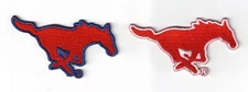 (2) SMU Mustangs Team Logo Embroidered 3in Iron / Sew-On Patch