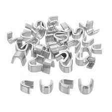 40Pcs Zipper Slider Retainers - 5 8 U Shape Top Stoppers Replacing, Silver