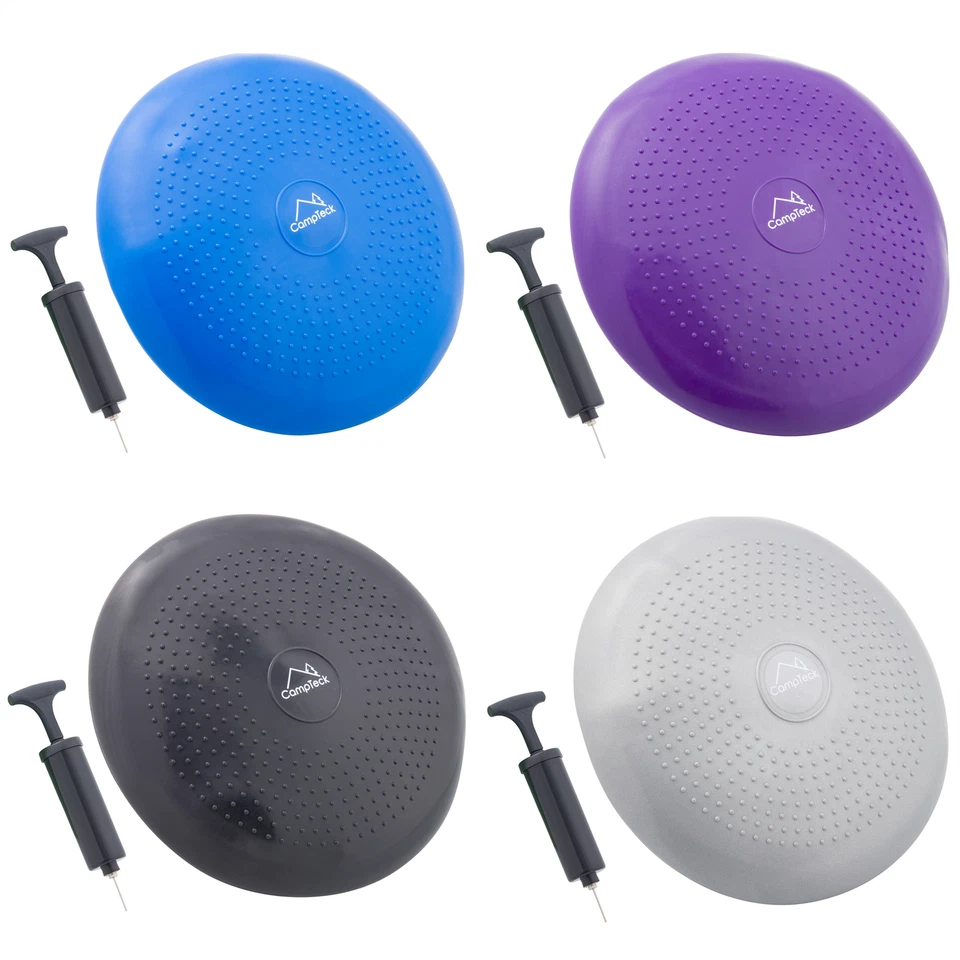 CAMPTECK Luftkissen Sitzen Aufblasbar Ballsitzkissen mit Handpumpe Fitnessball Sitzball