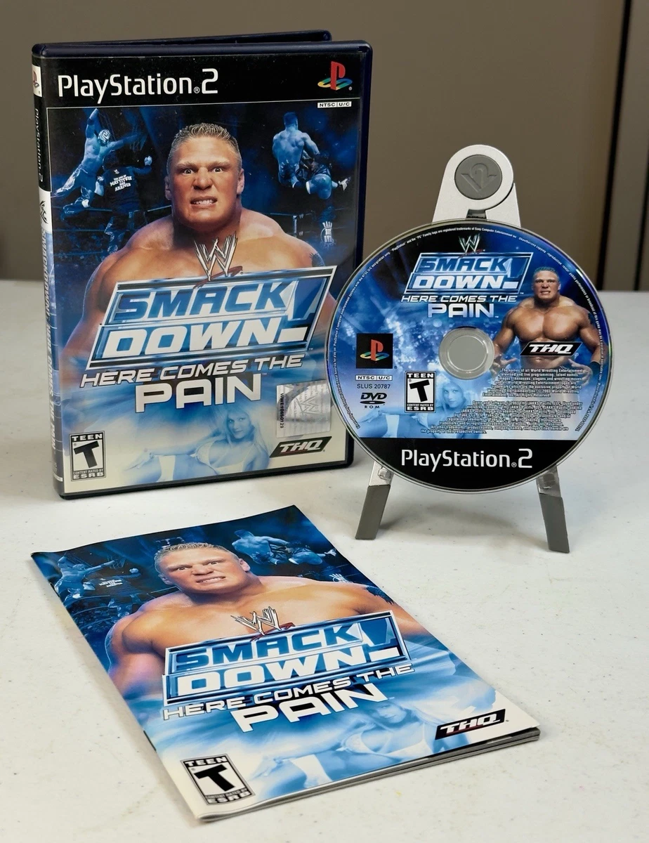 Jeu WWE SmackDown Here Comes The Pain Pour PS2 - Version Complète (CIB) Avec Boîtier Et Notice - Bon état