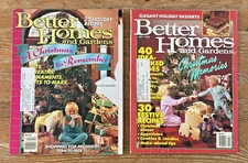 Vintage Better Homes & Gardens Christmas Magazine Lot 1989 1990 Issues Holidays