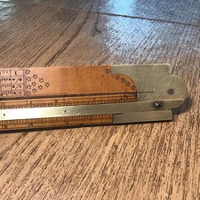 24 STANLEY ? WOOD WORKING RULE TOOL BRASS / BOXWOOD